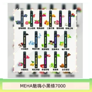 MEHA XBAR 魅嗨 小黑條7000口 拋棄式電子煙·續航持久