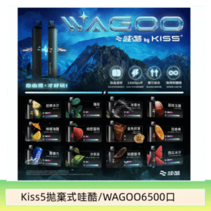WAGOO哇酷Kiss5 6500口拋棄式 | 自由混搭雙口味 | 雙芯組合